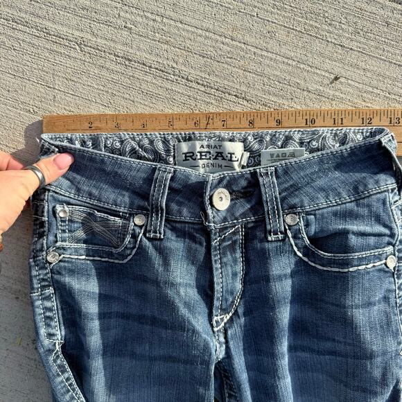 Ariat 25R Mid Rise Stretch Ivy Stackable Straight Leg Jeans Style 10024300 - Picture 7 of 9